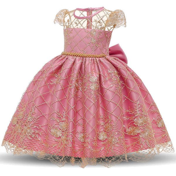 Baby Prinzessin Kleid 1-3 Jahre altes Kleid Gold Lace Baby Kleid