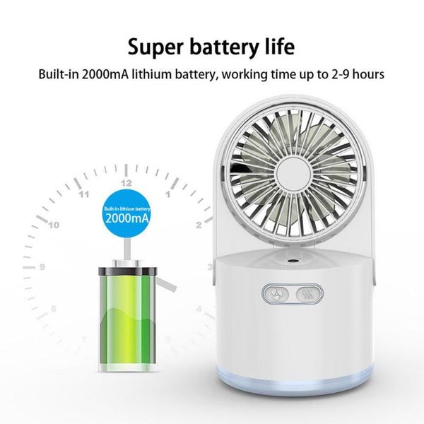 

party favor 2 in 1 humidifier fan usb charging replenishing water tank mini desk3 levels of adjustment stronger wind