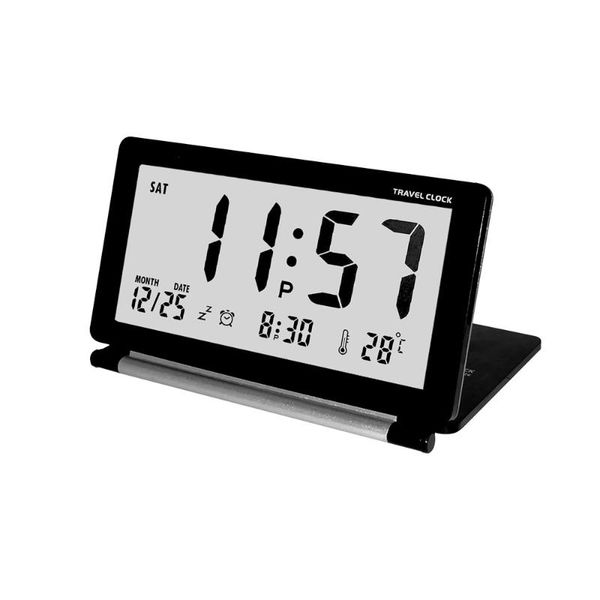 

other clocks & accessories ultra-thin clamshell travel clock digital alarm electronic lcd folding fashion portable