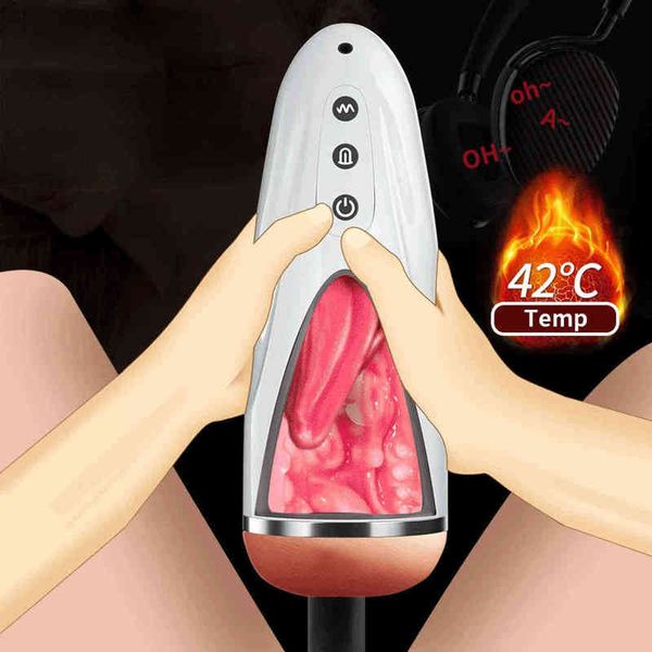 Nxy Uomini Masturbatori Automatico Forte Aspirazione Masturbatore Coppa Macchine Del Sesso Giocattoli per Rotazione Erotica Anale Pudendo Vaginale Massaggio Maschile Sextoy 1210