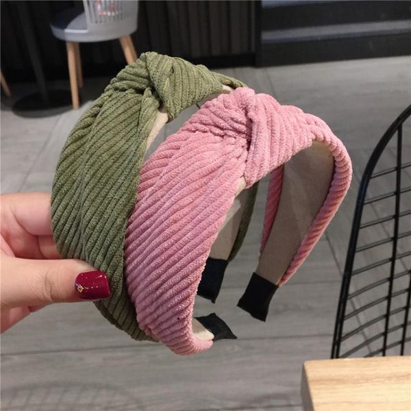 

korea fashion solid colors hair knotted band for women headbands hairbands headwear girls head hoop bands accessories