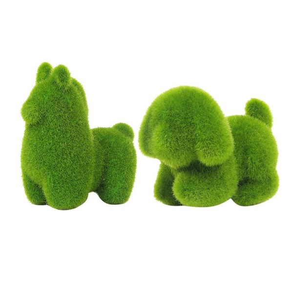 

decorative flowers & wreaths simulation moss animals green grass flocking interior decoration garden plant diy micro landscape fake plants (