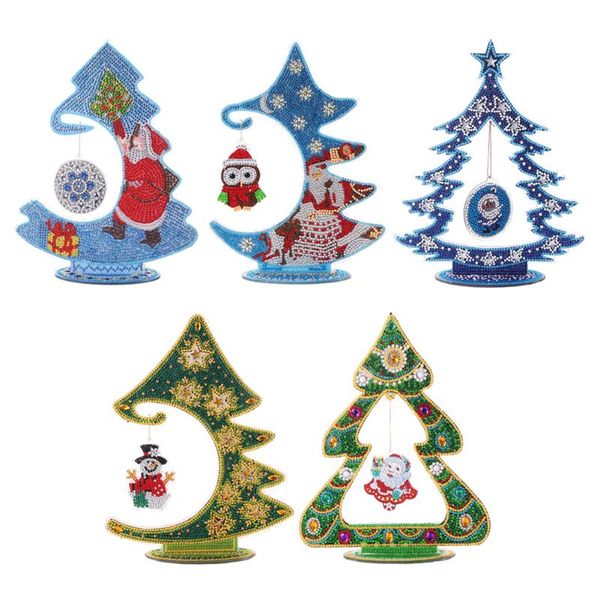 

diamond painting luminous crystal christmas tree diy special shaped drill desk ornaments kit rhinestone mosaic craft home decor