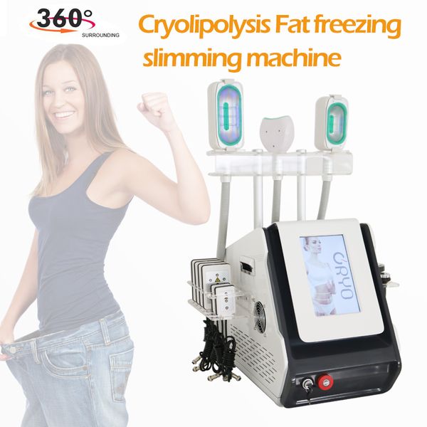 7 in 1 Cryolipolysis Yağ Donduru Makinesi Lipolaser Kriyoterapi Lipo Lazer Ultrasonik Kavitasyon RF Vücut Zayıflama Güzellik Makineleri