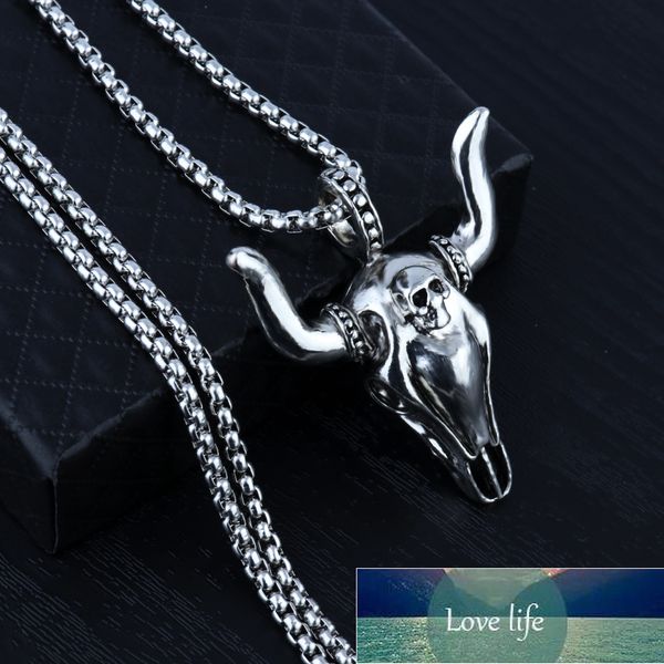 

hnsp punk animal head pendant necklace for men, Golden;silver