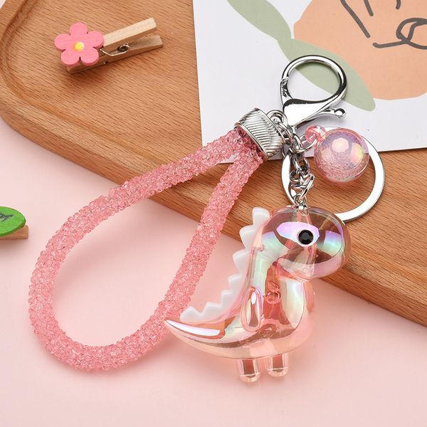 

Dinosaur Doll Keychain New Acrylic Cute Animal Charm Key Chains Creative Car Bag Pendant Keyring for Women Men