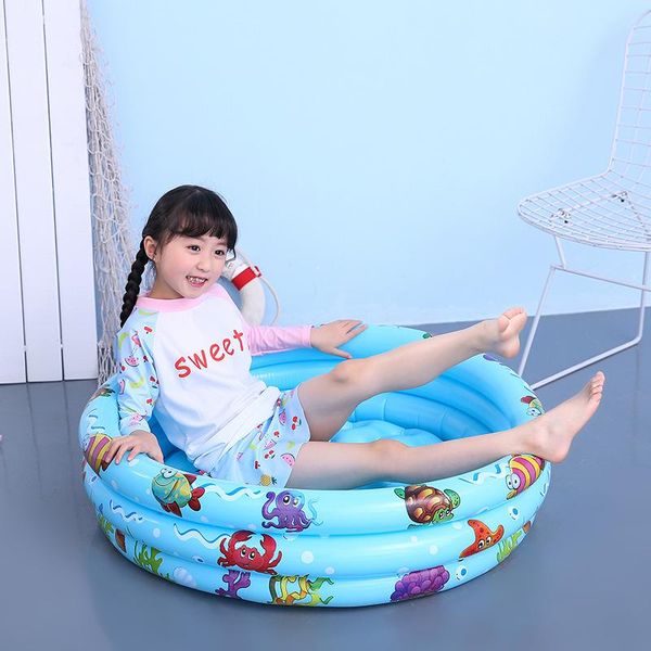

pool & accessories rainbow baby inflatable round swimming for 0-3y float kids children home use paddling large size