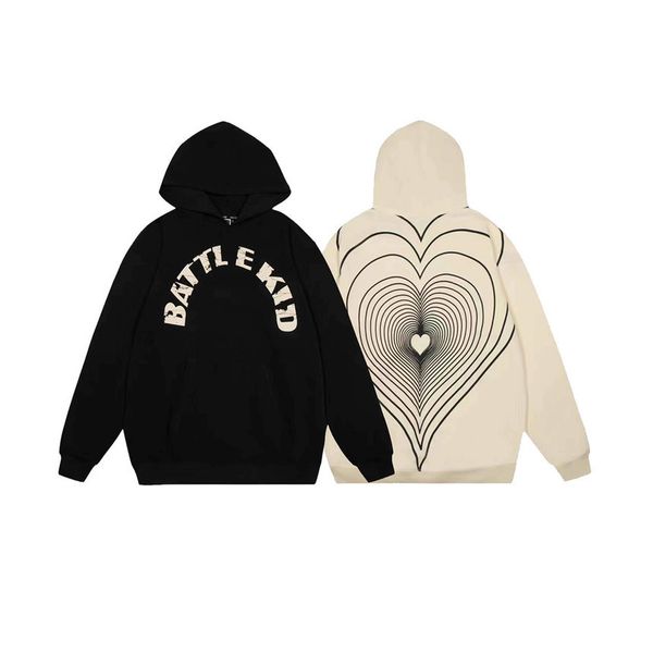 

gaojie chaopai letter printing couple hip hop loose korean slim fit hoodie men's winter, Black