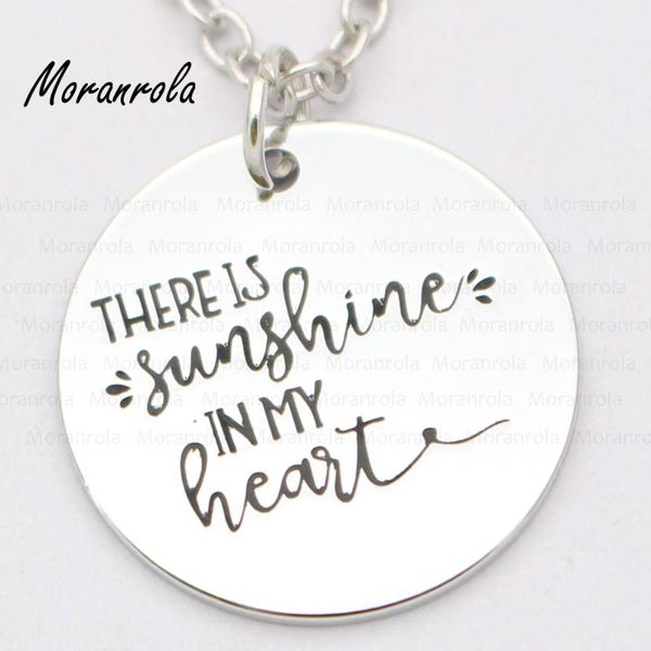 

pendant necklaces arried "there is sunshine in my heart "copper necklace &keychain,charm, inspirational jewelry, Silver