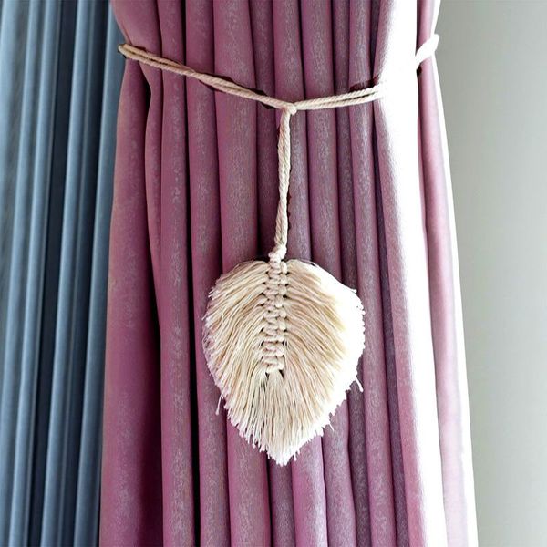

other home decor colorful leaves curtain bandage creative cotton rope handmade woven plant shape europe style simple modern household decora
