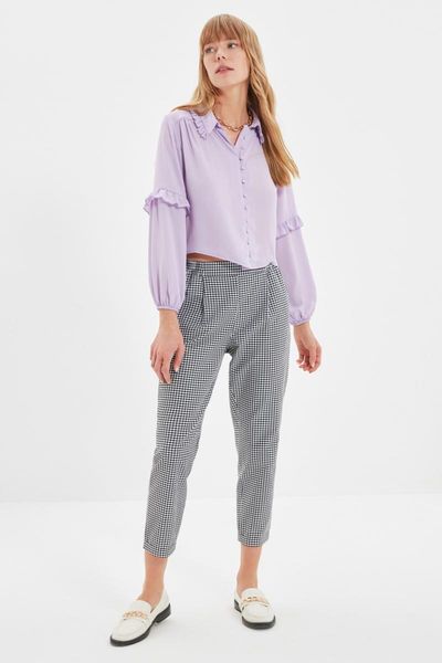 

women's pants & capris trendyol carrot fit twoaw22pl0327, Black;white