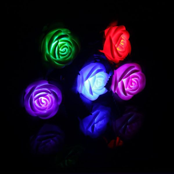 Strings Kids Toys for Night Light Toy Led Led Glow In the Dark Stars Simulation Romantic Rose Flor brilhando