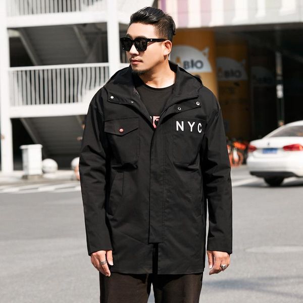 

men's jackets 2021 men spring and autumn coats plus size 6xl 7xl 8xl 9xl large mens clothes youth windbreaker, Black;brown