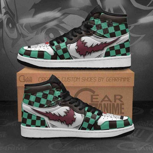 

tanjiro kamado sneakers demon slayer custom anime sho, Black