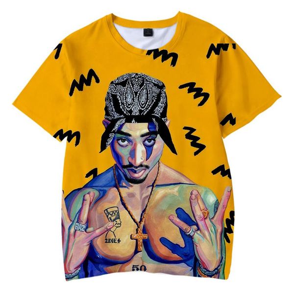 

rapper 2pac makaveli tupac amaru shakur 3d print kids t-shirt boys/girls casual tees streetwear hip hop tshirt children clothes men's t, White;black