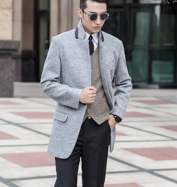 

men's wool & blends s--6xl 2021 spring fashion fertilizer increased thick fur coat, Black