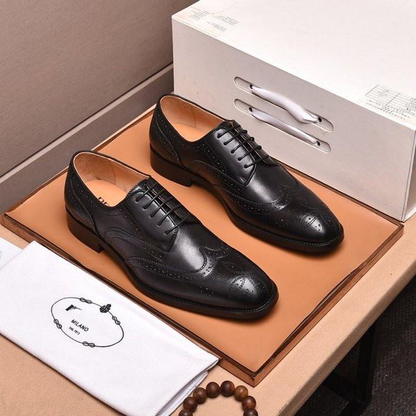 

a1 2021 spring fall fashion luxury dress men shoes genuine leather buckle pointed toe classic formal business suit shoes size 38-45, Black