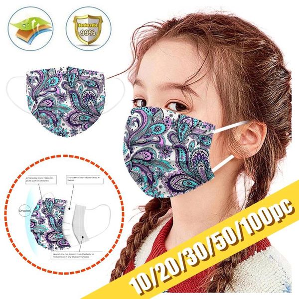 

other event & party supplies masque 10/20/30/50/100pcs children's disposable mask mouth masks print christmas realistic mascara hallowe