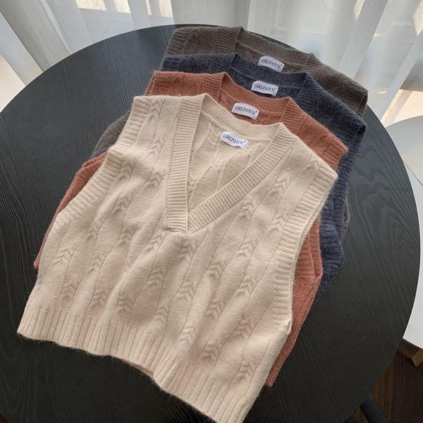 

autumn fashion women vests sleeveless knit sweaters women's, White;black