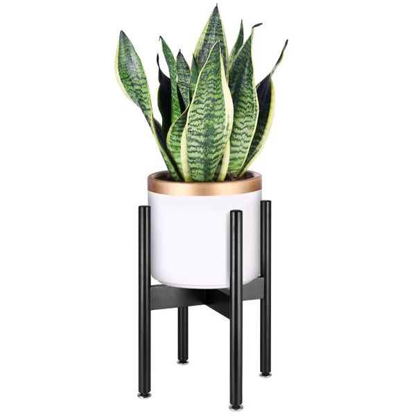 

planters & pots homemaxs plant stand bamboo indoor flower pot holder display potted rack (black)
