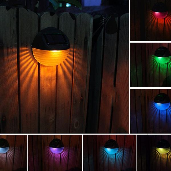 

wall lamp outdoor waterproof solar villa colorful garden courtyard round small