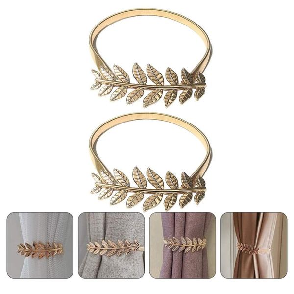 

curtain & drapes 2pcs simple modern spring tie rope chic leaf carving