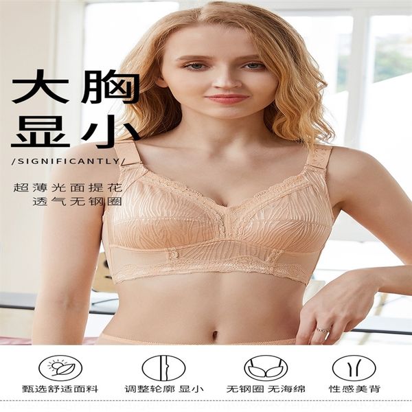 

g9kh style rimless women cup women's underwear full cup bra saltwalk big chest show small bra y015, Red;black