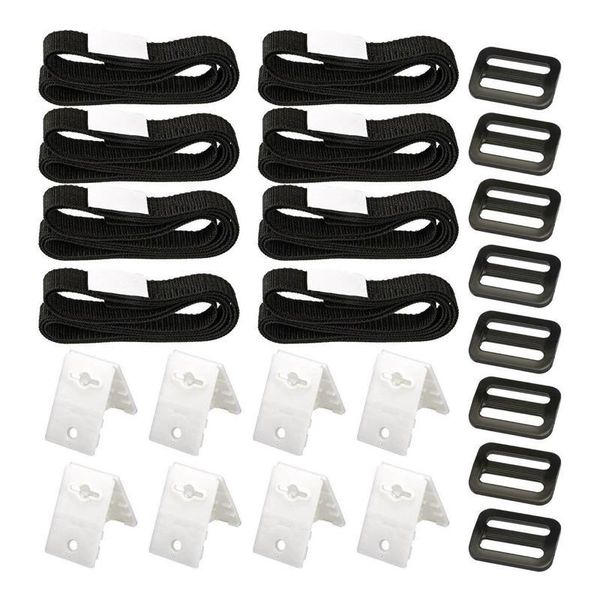 

pool & accessories 24 pcs solar cover reel attachment kit including 8 straps with buckles and fastener plates
