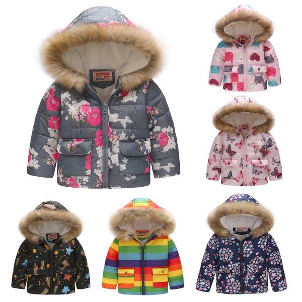 

down coat baby girls hooded jackets for kids coats autumn boys cartoon keeping warm outerwear toddler infant casual zipper clothing, Blue;gray