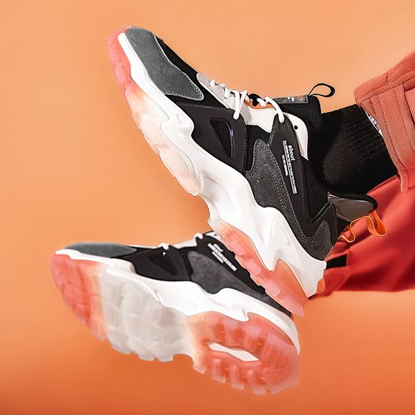 

new arrival sports shoes men comfortable leather platform male sneakers designer man running shoes tide mesh shoes big size 7-10