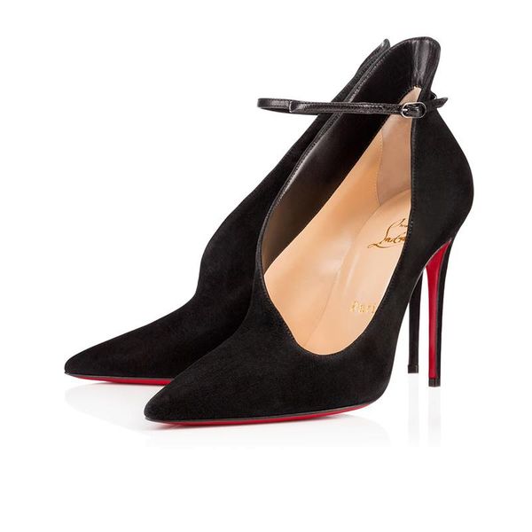 

black luxury escarpins femme de luxe platform ear women high heels 8  12cm red bottom wedding party shoes 35-44 dress