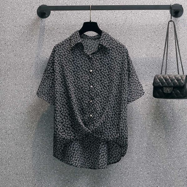 

women satin blouse long sleeve flower print shirts vintage office ladies femme chandails fashion blusa de mujer ins 210604, White