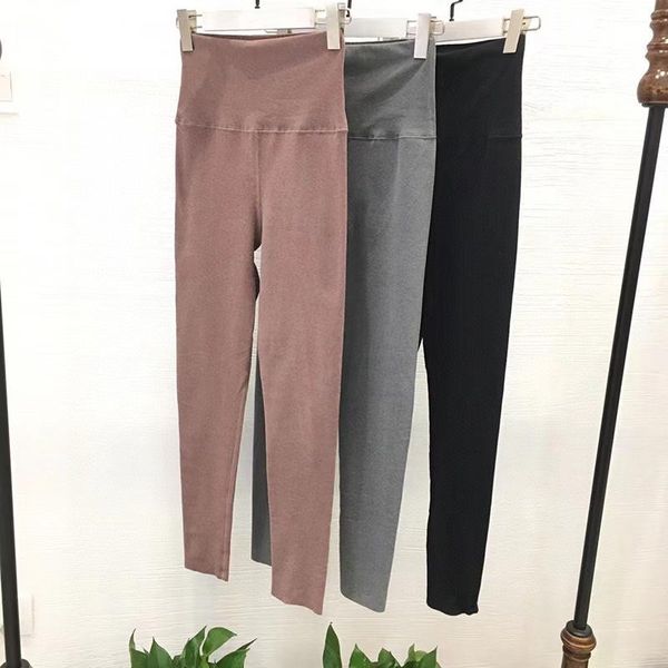 

women's leggings cashmere blended highwaisted belly shaping women, Black