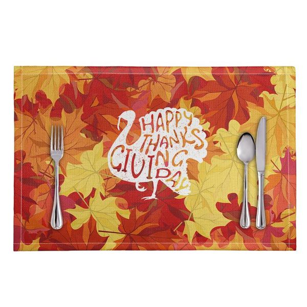

mats & pads table luxury dining thanksgiving brown pattern print for room wholesale mat