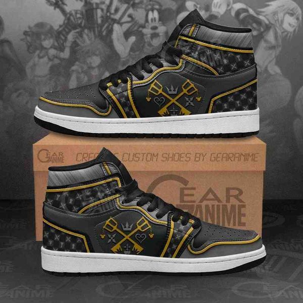 

kingdom hearts sneakers custom sho, Black