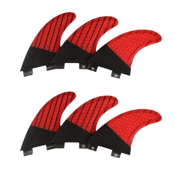 

surfboard fins red fiberglass accessories size thruster set braid line