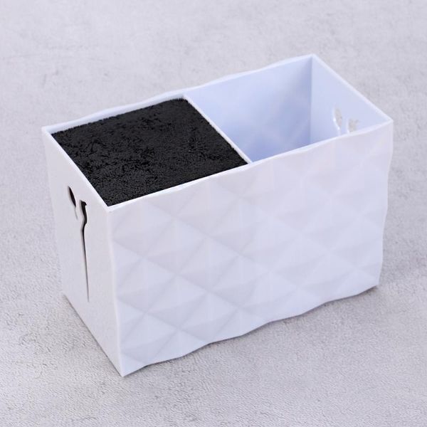 

hair scissors 1pc double slots hairdressing holder stand case salon hairdresser clips storage box (green)