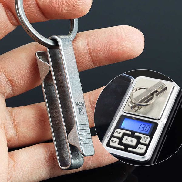 

titanium simple keychain luxury car ring waist hanging buckle belt carbine super lightweight holder for man gift