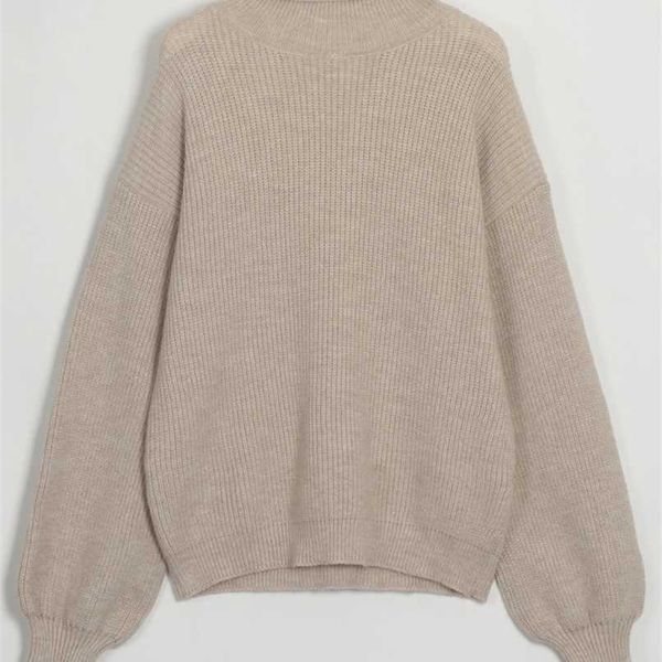 

wixra turtleneck sweater women pull femme jumper casual korean cashmere ladies coming autumn winter 211123, White;black