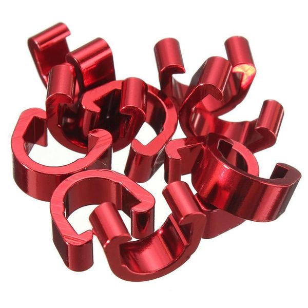 

bike brakes 10pcs light weight brake cable buckle frame shift cycling fixed tubing housing hose c clips guides aluminum alloy parts