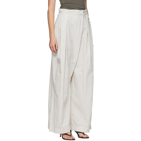 

women's pants & capris cotton wide leg two color high waist buttons pockets lady casual loose trousers 2021 spring summer, Black;white