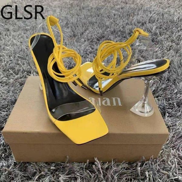 

summer pvc transparent ankle cross strap high heels shoes women sandals peep toe party female ladies woman sandalias dress, Black