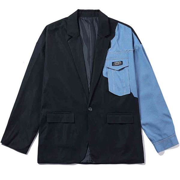 

Men's Suits & Blazers High sense of amendment suit design jacket luxury niche hip hop style ATS3, White;black