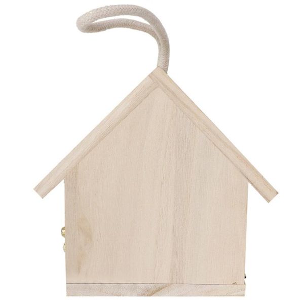 

1pc wooden bird house wood birdhouse hanging sleeping nest pet cages