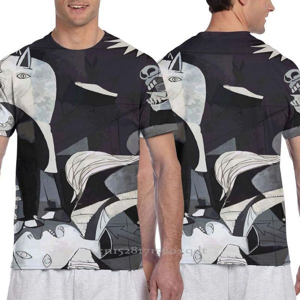 

men's t-shirts men tshirt pablo picasso guernica women all over print fashion girl t shirt boy tees short sleeve tshirts, White;black