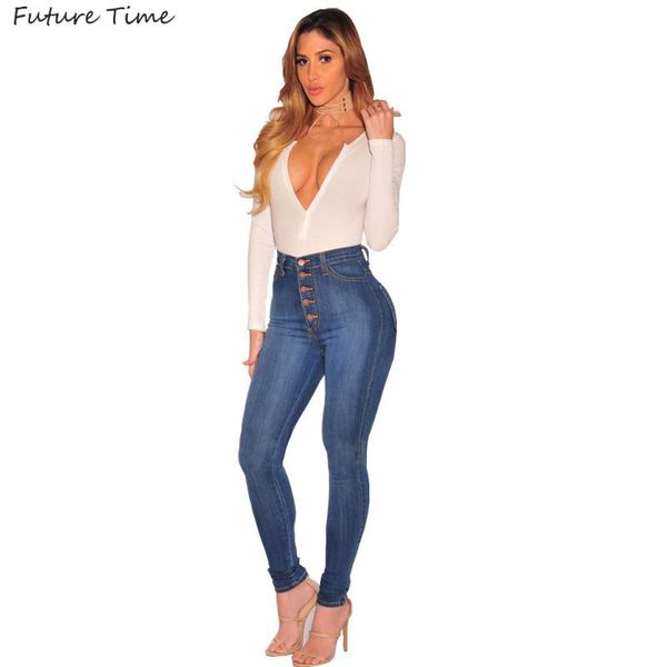 

women's jeans women bodycon pencil pants high waist stretch hips slim skinnywashed blue denim casual woman zippers c2137