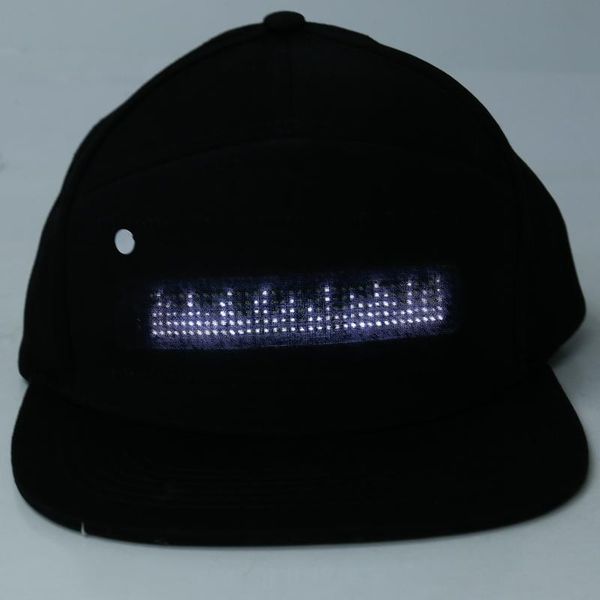 

party hats led display light hat flash english animation app mobile phone word changing bluetooth suitable for parties