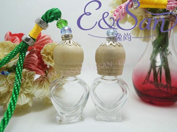 

wholesale fine fma157-1-5ml transparent car suspension perfume bottle pendant glass 100pcs/lot storage bottles & jars
