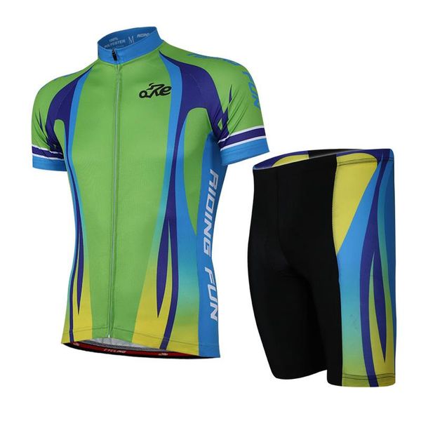 

fashion cycling clothing men pro short sleeve maillot jersey set triathlon team completo ciclismo estivo bike dress racing sets, Black;blue