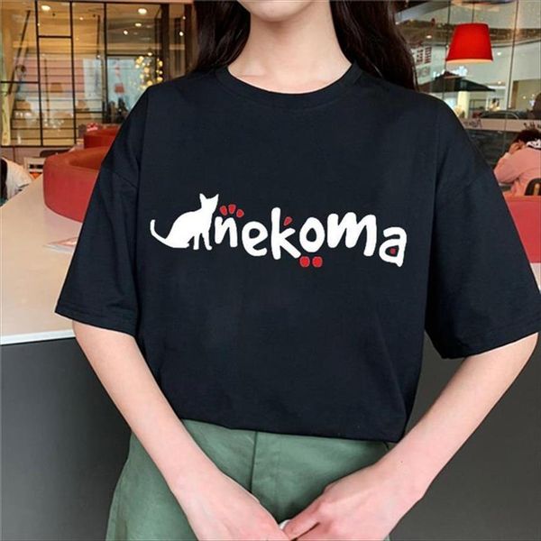 

y2k haikyuu printed kuroo harajuku women t shirts anime short sleeved fashion hip hop unisex, White